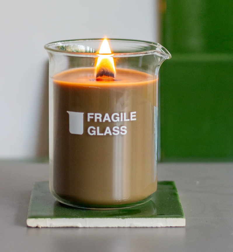 Fragile Glass 'Woodward' Candle